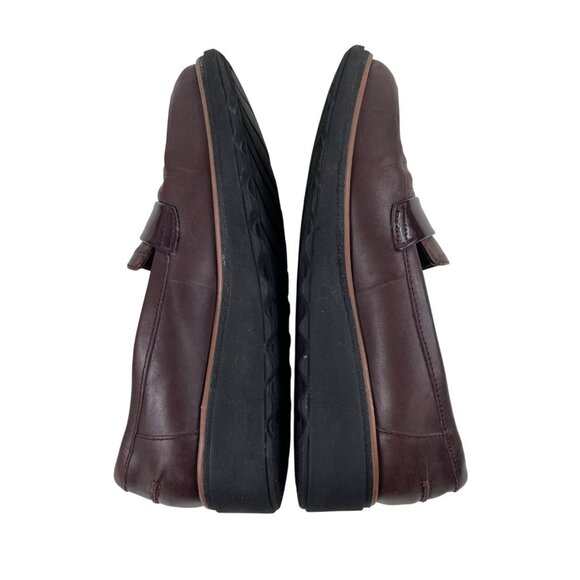 Clarks Collection Sharon Gracie Women’s Size 7.5W Loafer Shoes Burgundy Slip On - Picture 12 of 13